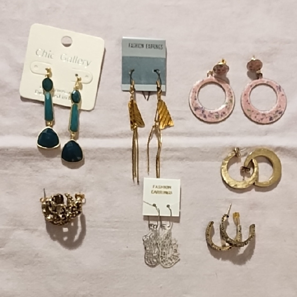 Fashion Earring Lot 7 Pair